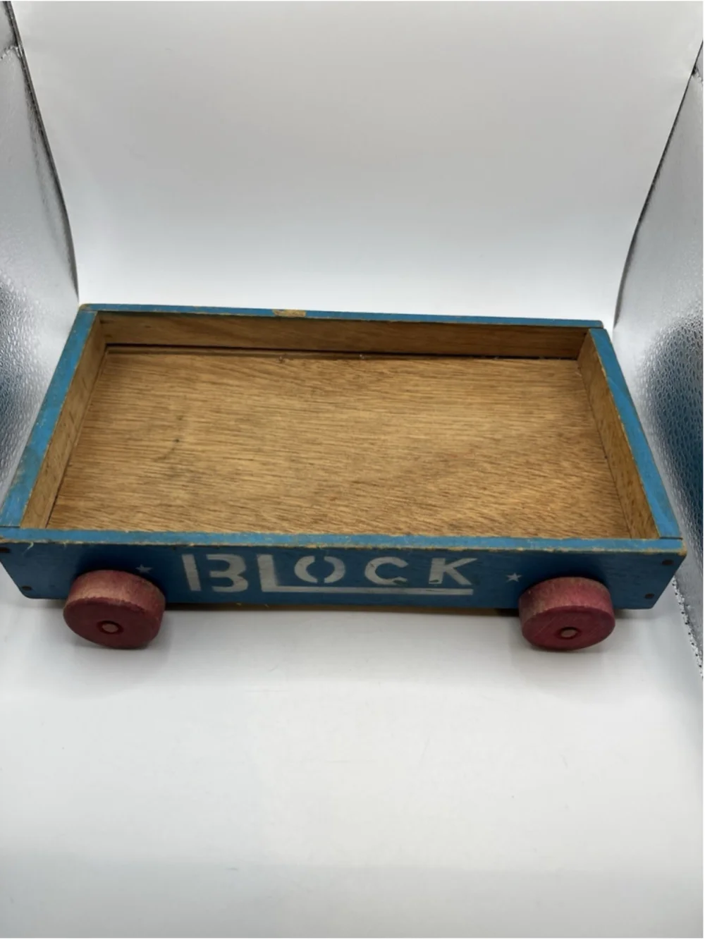 Vintage Wood Block Wagon Toy Disney? SEE ALL HARD TO FIND
